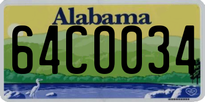 AL license plate 64CO034