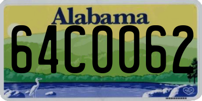 AL license plate 64CO062