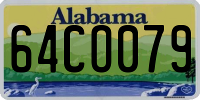 AL license plate 64CO079