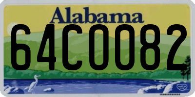 AL license plate 64CO082