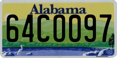 AL license plate 64CO097