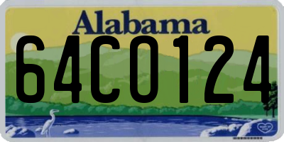 AL license plate 64CO124
