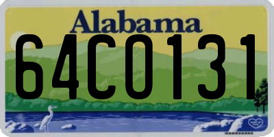 AL license plate 64CO131