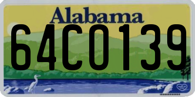 AL license plate 64CO139
