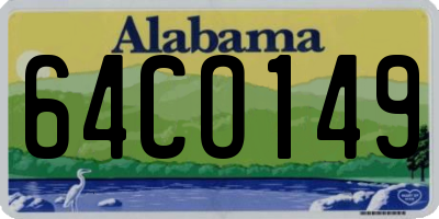 AL license plate 64CO149