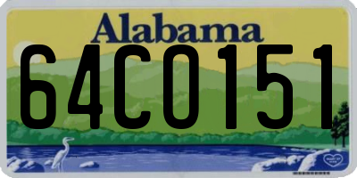 AL license plate 64CO151