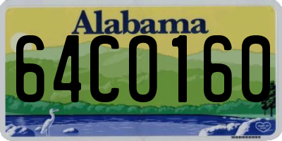 AL license plate 64CO160