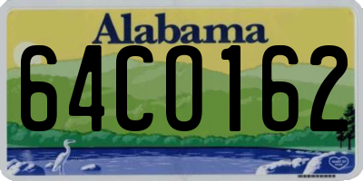 AL license plate 64CO162