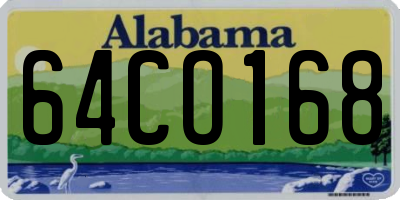AL license plate 64CO168