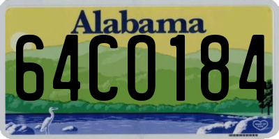 AL license plate 64CO184