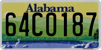 AL license plate 64CO187