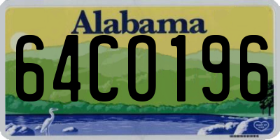 AL license plate 64CO196