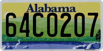 AL license plate 64CO207