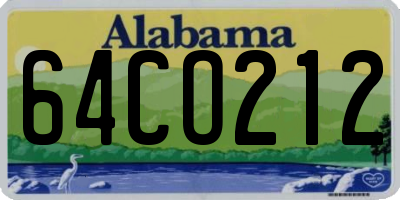 AL license plate 64CO212