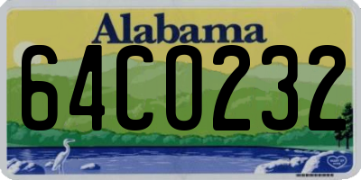 AL license plate 64CO232