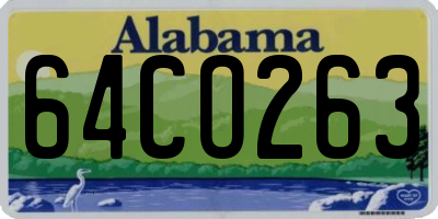 AL license plate 64CO263