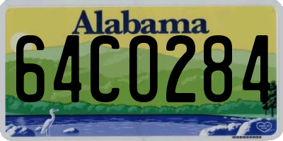 AL license plate 64CO284