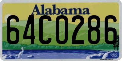 AL license plate 64CO286