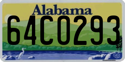 AL license plate 64CO293