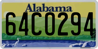 AL license plate 64CO294