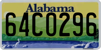 AL license plate 64CO296