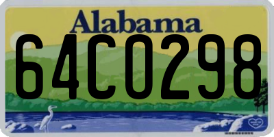 AL license plate 64CO298