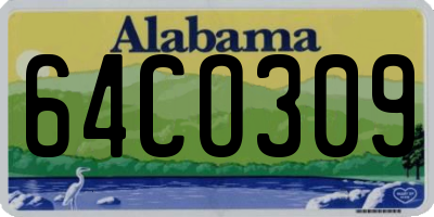 AL license plate 64CO309