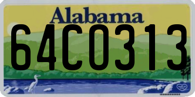 AL license plate 64CO313