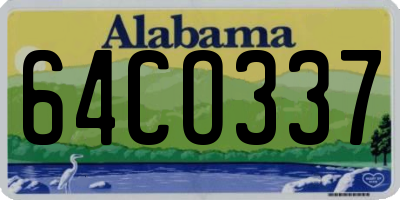 AL license plate 64CO337