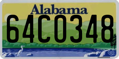 AL license plate 64CO348