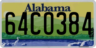 AL license plate 64CO384