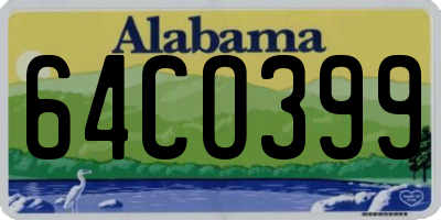 AL license plate 64CO399