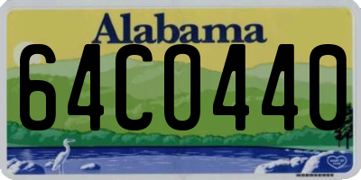 AL license plate 64CO440