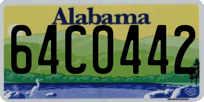 AL license plate 64CO442