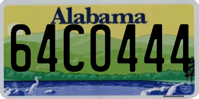 AL license plate 64CO444