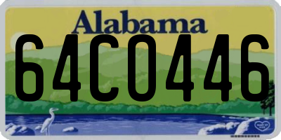 AL license plate 64CO446
