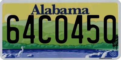AL license plate 64CO450