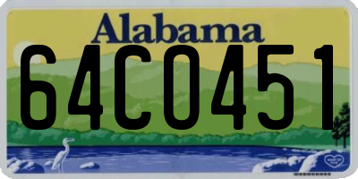 AL license plate 64CO451