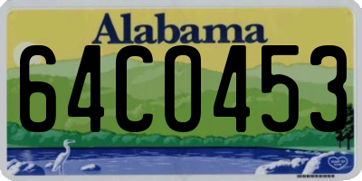 AL license plate 64CO453