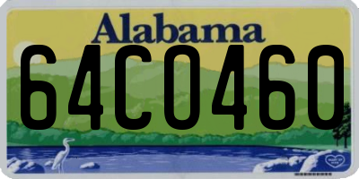 AL license plate 64CO460