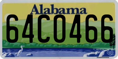 AL license plate 64CO466