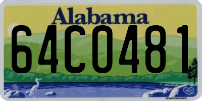AL license plate 64CO481