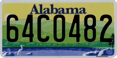 AL license plate 64CO482