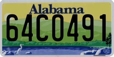 AL license plate 64CO491