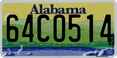 AL license plate 64CO514