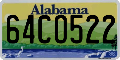 AL license plate 64CO522