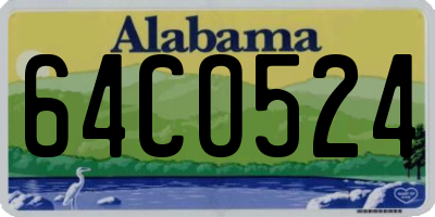 AL license plate 64CO524
