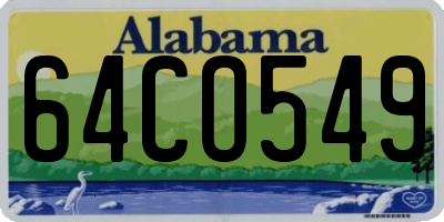 AL license plate 64CO549