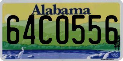 AL license plate 64CO556