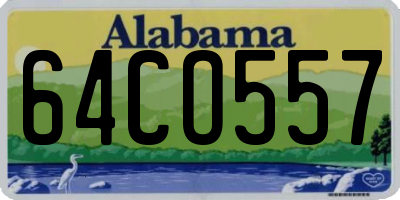AL license plate 64CO557